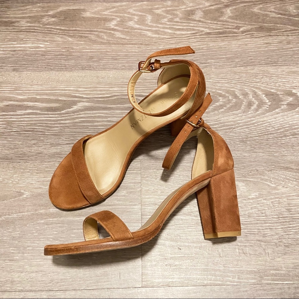 【New】Stuart Weitzman Nearlynude Block heel Sandals